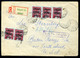 BUDAPEST 1945.12. Ajánlott, Cenzúrázott Infla Levél Az USA-ba / 20g Registered CENSORED Cover 5x300P Budapest To Baton R - Brieven En Documenten