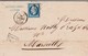 N° 14A  S / L Complète Avec Texte PC + T 15 Alger Algérie 26 Mars 59 Pour Marseille - 1849-1876: Classic Period