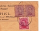 Lettre Bruxelles Jean Michel Fabrique Broderie Suisse Zurich Schweizersche Textil Industrie Timbres Albert Ier - 1915-1920 Alberto I