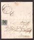 Pontificio, Letterina Del 1855 Con 1 Baj Verde, Da Comacchio Per Ferrara       -CJ57 - Stato Pontificio