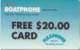 CARAIB : CAR50A $00 BOATPHONE FREE $20.00 CARD (coded $00) MINT SAMPLE CARD - Islas Virgenes