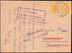 4 AM-Post MeF Postkarte KARLSRUHE 18.4.46 Ak Mit 2 Verschiedenen Retour-Stempeln - Autres & Non Classés