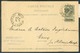 E.P. Carte 5 Centimes Vert, Obl. Sc BRUXELLES 5 Du 9 Mars 1898 + (verso) Etiquettes De Recépissé D'une Somme De 3 Francs - Postcards 1871-1909