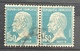 "Pasteur" Horizontal Pair Of 1f50 Bleu Used Stamps - France - 1923-26 - Oblitérés