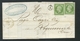 Lettre France 1853-60 Empire Napoléon III Non Dentelé 5c (2) Vert-jaune No12a. De Roquecourbe (GC 3199) à Roquecourbe - 1849-1876: Classic Period