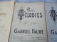 Delcampe - 3 RECUEILS VINGT MELODIES  CHANT  PIANO  GABRIEL FAURE - Keyboard Instruments