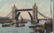 AM15 London, Tower Bridge - Open With Boats, Raphael Tuck Postcard - River Thames