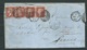 LAC DE Londres , 5/06/1865, Affran. / Bande De 4 Du Yvert N°26 POUR  Gisors ( Oise ) Arrivée Au Dos 7/06/1865  LL17407 - Cartas
