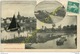 49. Souvenir De BRIOLLAY . Avenue De La Gare, Le LOir, Vue Sur La Sarthe. CPA Multivues . - Autres & Non Classés