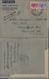 YT 7 Et 9 Straits Settlements Surcharge BMA Malaya By Air Mail Air Letter CAD Bukit Mertajane Arrivée Karaikudi 19 Au 47 - Malaya (British Military Administration)