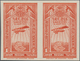 Äthiopien: 1931, Airmails 1g. Brown-orange, Lot Of Eleven Imperforate Stamps (marginal Block Of Nine - Ethiopie