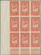Äthiopien: 1931, Airmails 1g. Brown-orange, Lot Of Eleven Imperforate Stamps (marginal Block Of Nine - Ethiopia