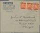 Bahrain: 1948/57, Franked Airletters (6) Used To England Or USA: KGVI At The 6 Annas Tariff KGVI 2 A - Bahreïn (1965-...)