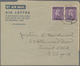 Bahrain: 1948/57, Franked Airletters (6) Used To England Or USA: KGVI At The 6 Annas Tariff KGVI 2 A - Bahrein (1965-...)