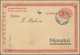 China - Ganzsachen: 1898, Chinese Imperial Posts Double Card 1 C.+1 C. Used "SHANGHAI LOCAL POST" In - Postcards