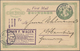 Japan - Ganzsachen: 1888/98, Stationery Used To Germany Or Austria: Koban 1 S. Blue Uprated 1 S. Gre - Ansichtskarten