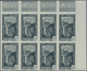 Reunion: 1933, Definitives Pictorials, 15c. "Waterfall" IMPERFORATE, Marginal Block Of Eight/of Twel - Neufs