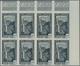 Reunion: 1933, Definitives Pictorials, 15c. "Waterfall" IMPERFORATE, Marginal Block Of Eight/of Twel - Unused Stamps