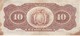 BILLETE DE BOLIVIA DE 10 BOLIVIANOS DEL AÑO 1911 SERIE F (BANKNOTE) - Bolivië