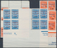 Delcampe - Dt. Besetzung II WK - Mazedonien: 1944, 1 L. Auf 10 St. Rotorange Und 3 L. Auf 15 St. Blau, Engros-B - Occupation 1938-45