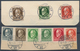 Bayern - Marken Und Briefe: 1914, Ludwig Friedensdruck, 3 Pfg. Bis 1 Mark Auf Briefstücken, Je Einze - Autres & Non Classés