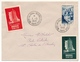FRANCE - Env Cachet Temporaire "18eme Salon De L'Aéronautique 1949 Paris + Vignettes Foire Internationale Bruxelles 1949 - Briefe U. Dokumente