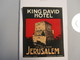 HOTEL MOTEL PENSION KING DAVID JERUSALEM PALESTINE ISRAEL TAG STICKER DECAL LUGGAGE LABEL ETIQUETTE AUFKLEBER - Hotelaufkleber