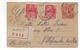 1931 - CREUSE - CARTE-LETTRE ENTIER SEMEUSE RECOMMANDEE ! De AHUN => VILLEFRANCHE SUR MER - 1921-1960: Periodo Moderno