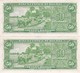 PAREJA CORRELATIVA DE BOLIVIA DE 50 BOLIVIANOS DEL AÑO 1945  SERIE A CALIDAD EBC (XF) (BANKNOTE) - Bolivia