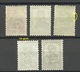 German Occupation Lettland Latvia 1941 = 5 Values From Michel 1 - 6 MNH (1 Stamp Without Gum) - Occupation 1938-45