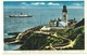 Isle Of Man Boat Passing Douglas Lighthouse - Tuck IOM 137 - Isle Of Man