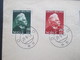 Norwegen 1943 Nr. 287/290 100. Geburtstag Von Edvard Grieg Blanko Satzbrief Sternstempel Oslo - Storia Postale