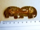 Hair Clip Gold Color Metal 2 Elephants Animals - Produits De Beauté