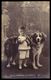 PRINCE WILHELM William Of PRUSSIA W/ Large Bernese Mountain Dog - Germany. Old Real Photo Postcard 1908 Stamp - Königshäuser