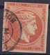 GREECE 1875-80 Large Hermes Head On Cream Paper 10 L Orange Vl. 64 A With Inverted 0 In CN - Gebruikt