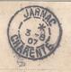 Suisse , Helvetia , Sur Carte Postale, HAGENDORF , 1907, JARNAC ,CHARENTE ,gruss Aus FALKENSTEIN , 4 Scans - Postmark Collection