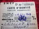 1949-TASSIN-LYON-CARTE ABONNEMENT RÉDUCTION S.N.C.F 30% Titre Transport-Ticket Plusieurs Voyages Chemins De Fer-RAILWAY - Europe