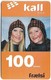 Faroe - Kall, Two Women With Painted Face, 100Kr. GSM Refill, Exp.01.2007, Used - Faroe Islands