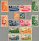 **/*/o. Gummi 1944-1945, 4 Complete Sets Of (14), Fourth Anniv. Of Return Of Puppet Gov. To Nanking Comm. Issue, First A - Sonstige & Ohne Zuordnung