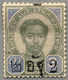 * 1891, 2 A. On 3 A., Green And Blue, Surcharge Type 20, LPOG, Very Fresh And Very Well Centred, VF!. Estimate 720€. - Thailand