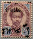 * 1892, 4 A. On 24 A., Purple And Blue, With Variety Small PART OF THAI SURCHARGE OMITTED And Part Of DOUBLE IMPRESSION  - Thailand