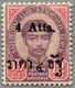 ** 1898, 4 A. On 12 A., Purple & Carmine, DOUBLE Thai- And Latin-surcharge, MNH, Very Well Centred And Exceedingly Fresh - Thaïlande