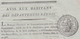 17..: Stad GENT : ## AVIS Aux HABITANS Des DÉPARTEMENTS RÉUNIS ##  Sur Papier Avec FILIGRANE (op Papier Met WATERMERK) - 1800 – 1899