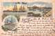 GREETINGS FROM PORT SAID - POSTED IN 1897 ~ AN EARLY 1890's -1901 VINTAGE POSTCARD  #21334 - Port Said