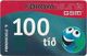 Faroe - Smiling Face, 100Kr. GSM Refill, Exp. 01.07.2006, Used - Islas Faroe