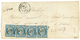 1852 25c CERES (n°4)x4 Obl. PC 3249 + Cursive 48 ST POIX + T.15 BRECEY Sur Lettre Pour PARIS. Trés Rare. Signé CALVES. T - Autres & Non Classés