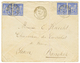 "Tarif PRE-UPU Pour Le SIAM" : 1877 25c SAGE(x4) Obl. GARE DE COMPIEGNE Sur Enveloppe Pour BANGKOK(SIAM). Verso, SINGAPO - Other & Unclassified