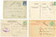 "CARTERET" : 1901/06 Lot 1 Lettre + 3 Cartes Avec Timbres ANGLAIS Obl. CARTERET MANCHE. TB. - Maritime Post