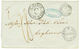 1847 CONSTANTINOPLE TURQUIE + LIVORNO VIA DI MARE / C + Superbe Cachet PURIFIE AU LAZARET / MALTE + Taxe 28 Sur Lettre A - Autres & Non Classés