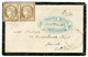 "JERUSALEM" : 1874 Paire 30c CERES Obl. GC 5089 + JAFFA SYRIE + Cachet DAMASCUS HOTEL/ JERUSALEM Sur Enveloppe Avec Text - Other & Unclassified